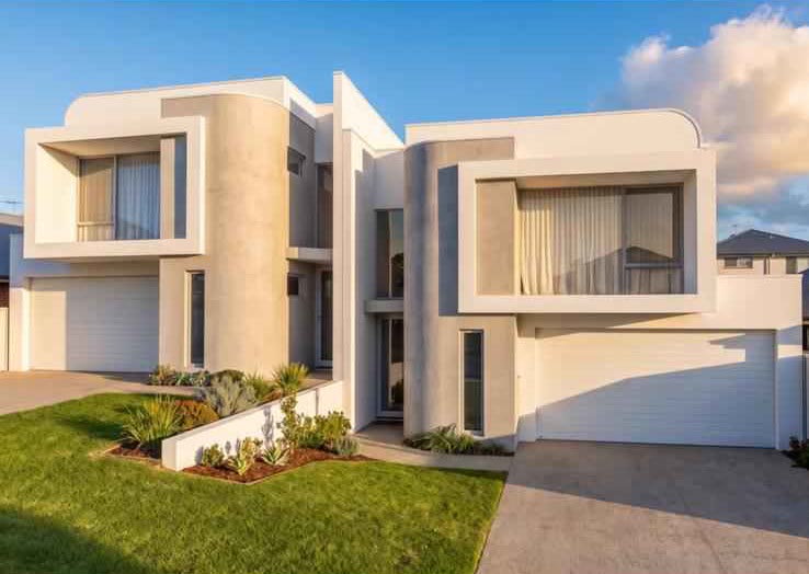 Pair of modern double storey duplex homes