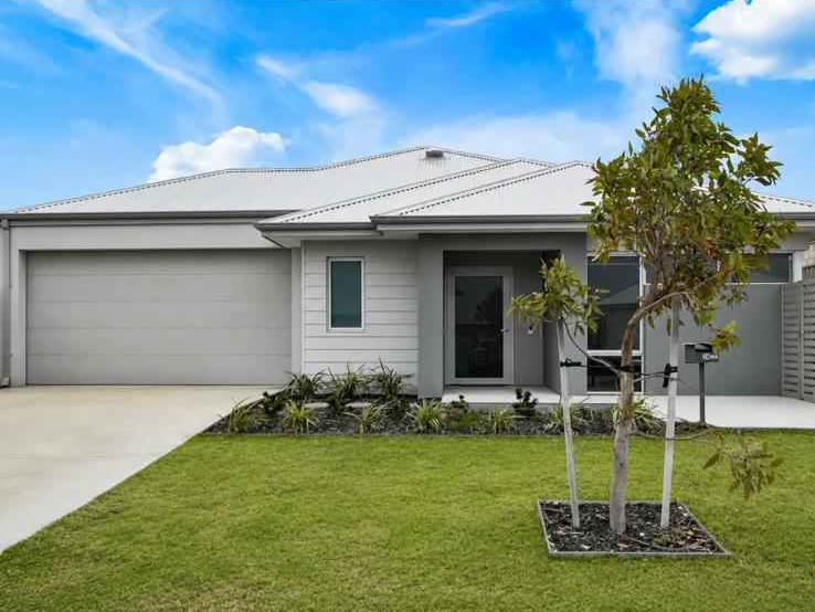 New single storey home with a double garage and front lawn